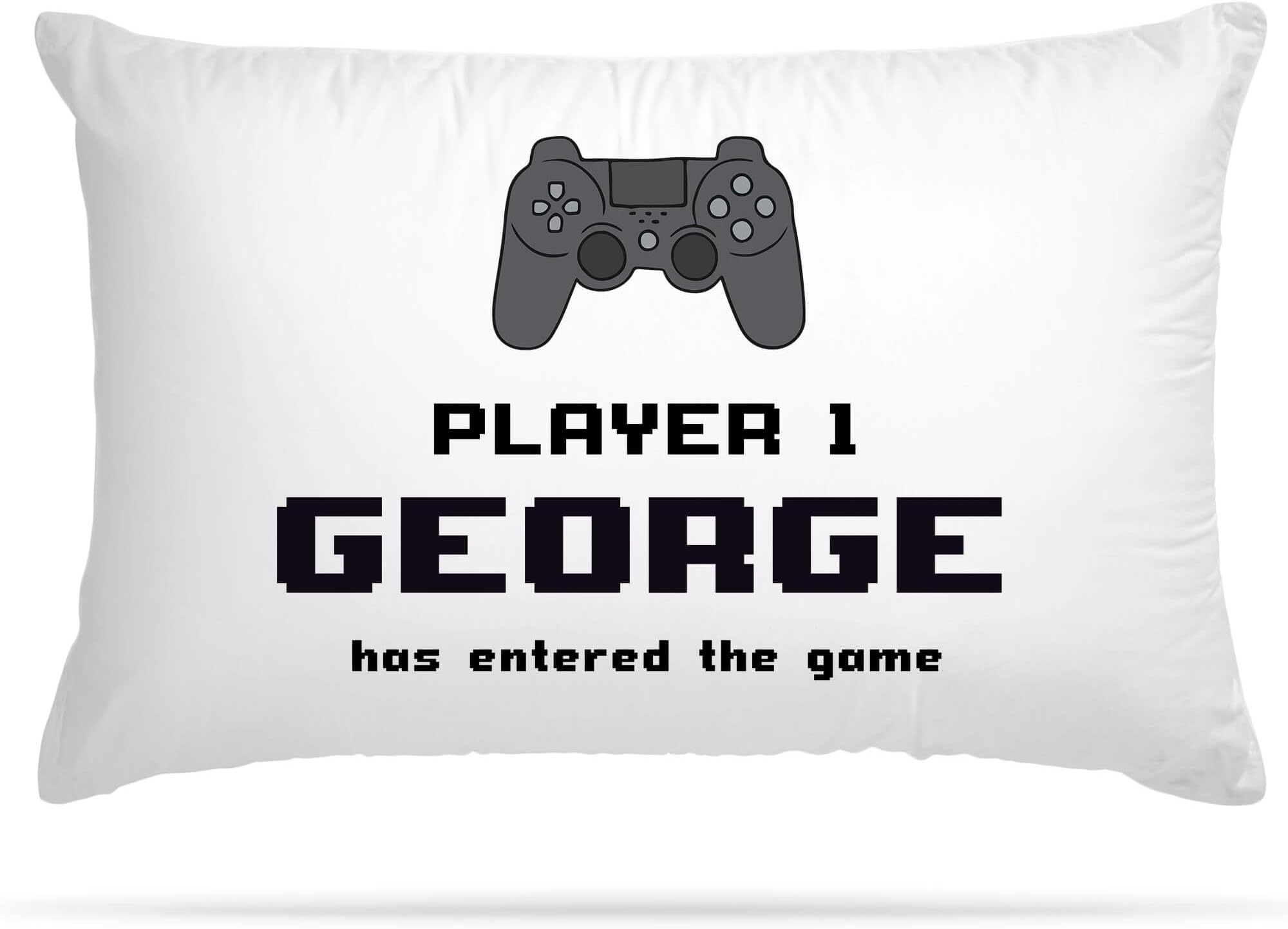 Personalised Gaming Pillow Case with 8 Different Controller Gamepad Design - Bedroom Accessories Cute Room Decor Gifts for Boys & Room Decor for Girls - Man Cave Cushion Covers (101)