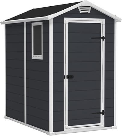 Keter Manor 46 Kunststoffgeratehaus Anthrazit Amazon De Garten