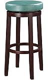 Linon Maya Bar, Brown Stool, 29", Teal,98353TEA-01-KD,Teal Bar