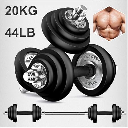 44 lb Dumbbell Weight Set Adjustable 