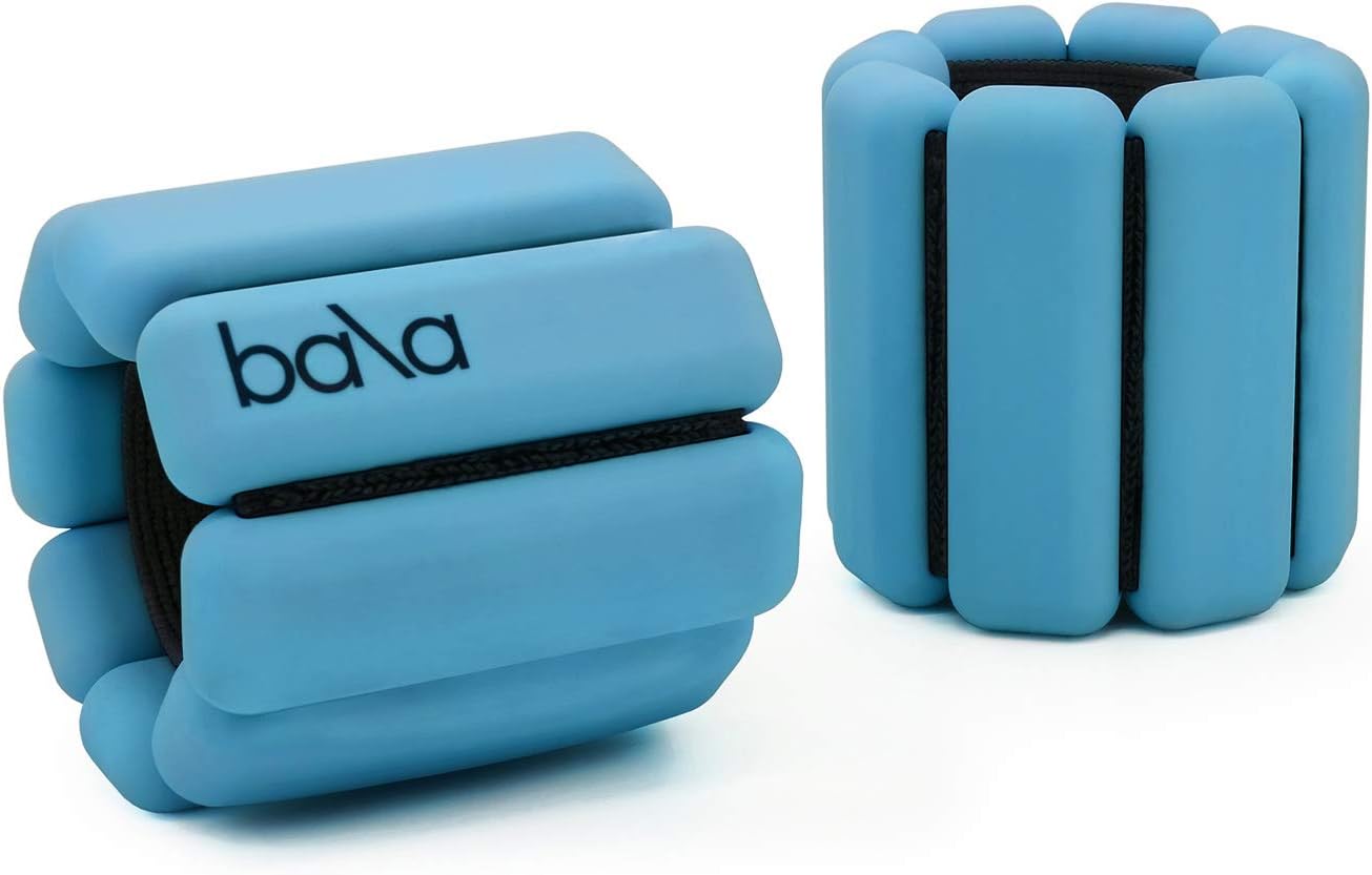 Bala Bangles | As Seen on Shark Tank | Fully Adjustable Wearable Wrist & Ankle Weights | Yoga, Dance, Barre, Pilates, Cardio, Aerobics, Walking | 1 Pound Each, 2 Per Set