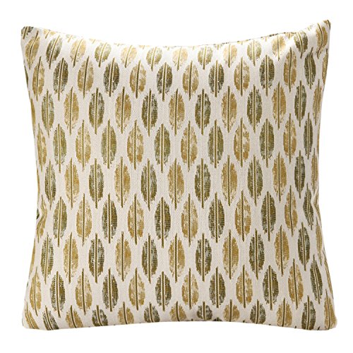 Simple 18-inch-by-18-inch jacquard leaf pattern throw p…