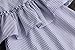 Summer Children Girls Dress Sleeveless Blue Striped Ruffles Dress + Headband 2PC Fashion Clothes for Girls