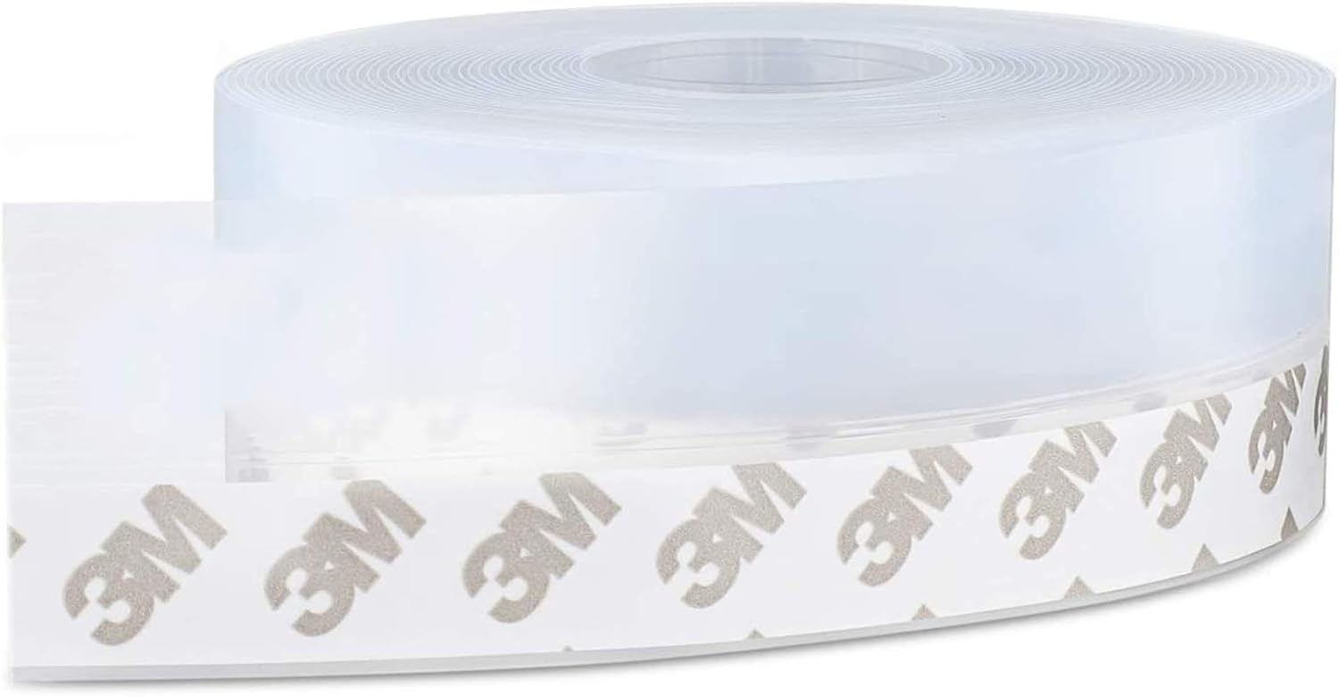Weatherproof Silicone Door & Window Seal Strip, 10mx35mm - Transparent, Self-Adhesive Dust & Windproof, 10m x 35mm