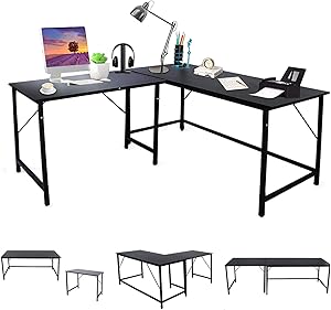 Bizzoelife L Shaped Large Corner Desk, 94.5