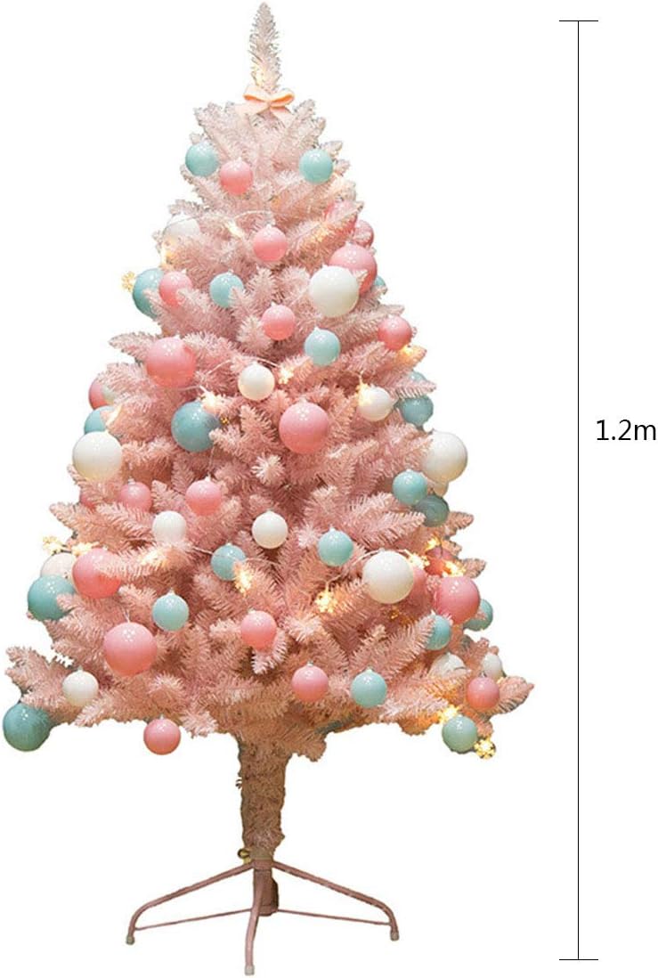 Amazon Com Rzsdwm Pink Christmas Tree Easy To Assemble Xmas Trees With Metal Stand Home Decorations Suit Multi Function Pre Lit Party Indoor Home 1 2m Home Kitchen