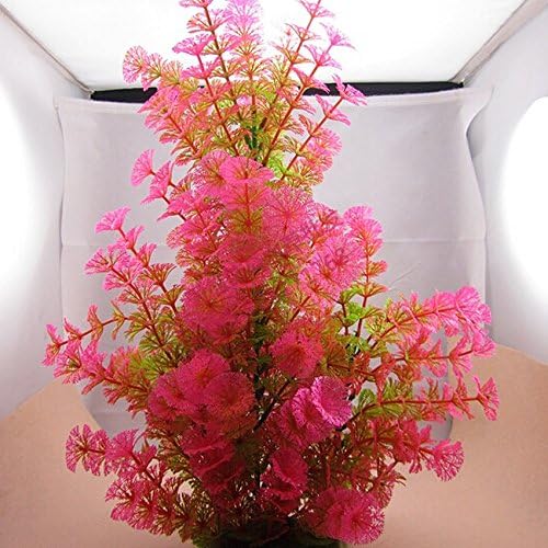 High Artificial Plastic Water Plant for Aquarium Decoration Fish Tank Ornament Pink set25