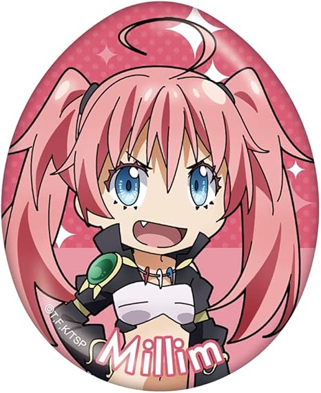 Amazon 転生したらスライムだった件 たまご型缶バッジ ミリム アニメ 萌えグッズ 通販