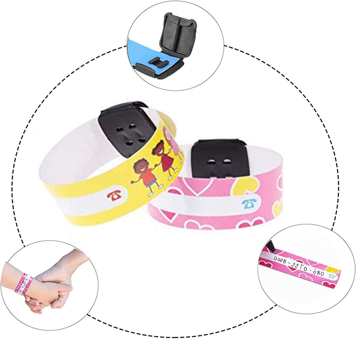 ID Wristbands Office Products Rocutus 30 Pieces Child Safety ID