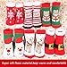 Nument Kids Cotton Christmas Socks Thick Unisex Cotton Socks Cute Xmas Festival Socks Xmas Gift Baby Toddler Socks 6 Pairs 1-3 years