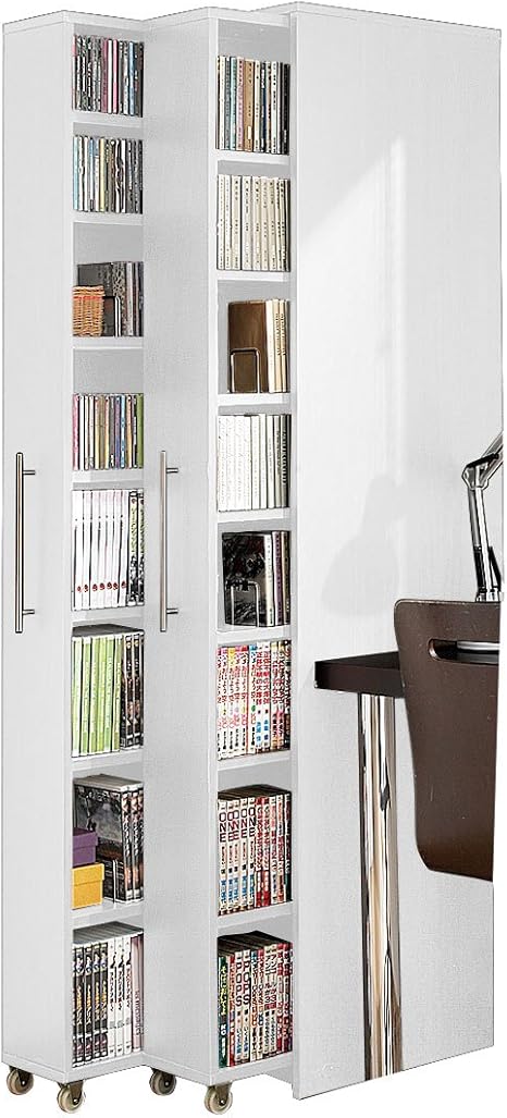 Amazon ニッセン すき間収納ラック Fmc サイズ ハイタイプダブル 色 白 オープンシェルフ ラック オンライン通販