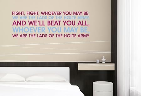 Beautiful Game Aston Villa Fc Holte Army Song Wall Sticker 1300mm X 600mm Amazon Co Uk Kitchen Home
