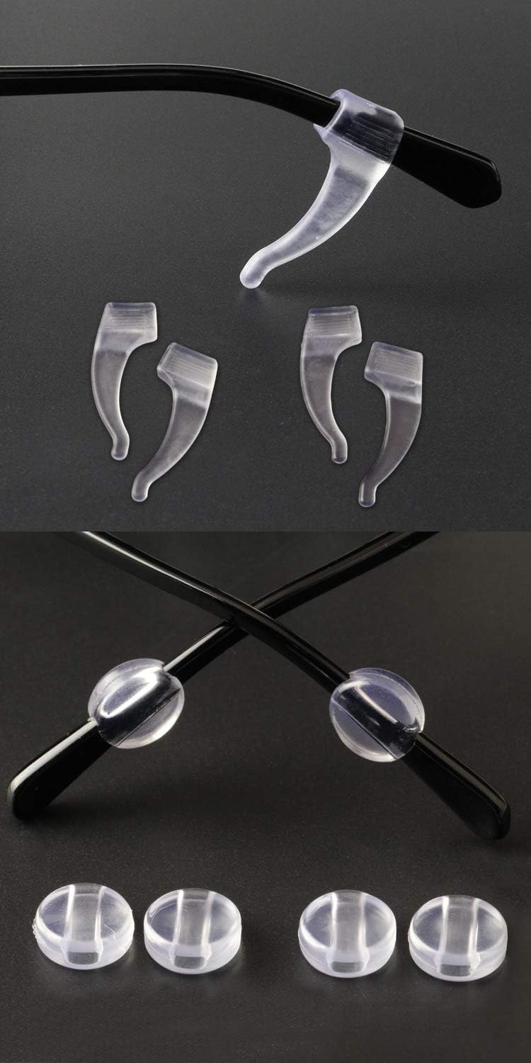20 Pack Eyeglass Ear Grip, Eyeglass Retainer Anti-slip, Ear Hooks Holder Silicone Eyewear Retainer, Sports Sunglass Temple Tip, Prevent Slide Soft Glasses Holder for Kids Adult