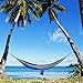 Kootek Camping Hammock Portable Indoor Outdoor Tree Hammock with 2 Hanging Ropes, Lightweight Nylon Parachute Hammocks for Backpacking, Travel, Beach, Backyard, Hiking (Grey/Blue)