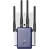 Coredy AC1200 Dual Band WiFi Range Extender Repeater Wireless Signal Booster with 2 Ethernet Ports, Compatible with Alexa, Extends Wi Fi to Smart Home & Alexa Devices (E120 Updated Version)