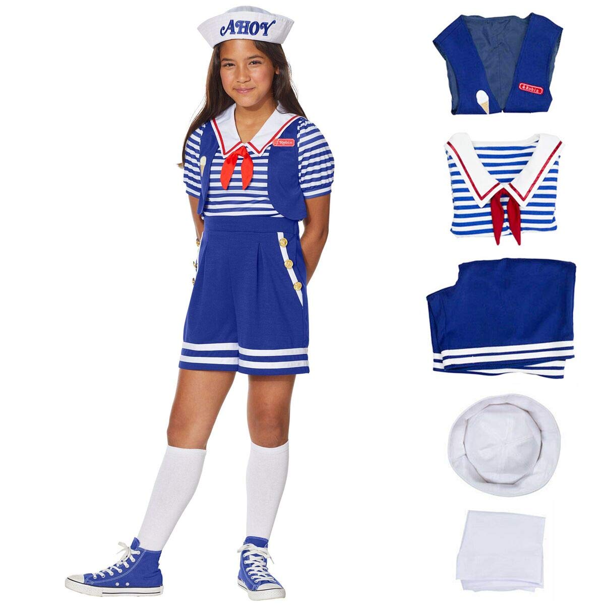 Buy HOMELEX Robin Scoops Ahoy Costume Stranger Things Halloween Cosplay