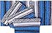 El Paso Designs Mexican Yoga Blanket – Colorful Falsa Serape Throw for Yoga, Beach, Picnic, Saddle, or Home Décor – Soft Woven Boho Blanket (Blue)