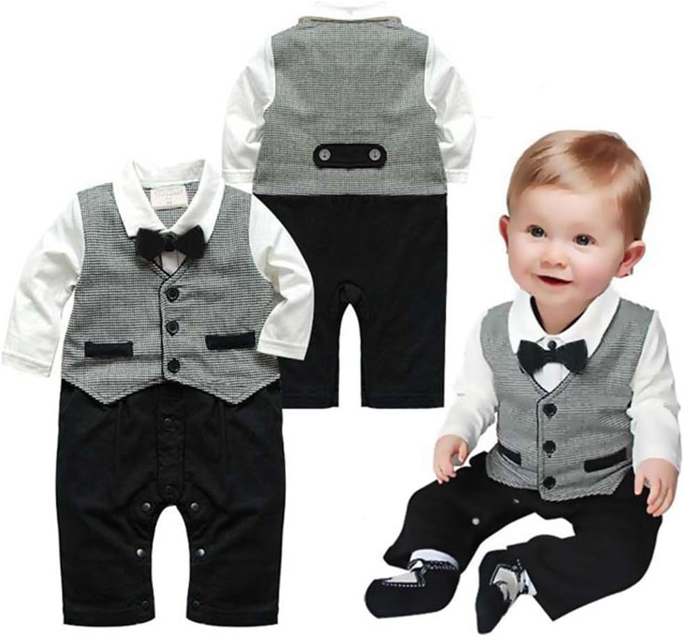 Ittar Boy Baby Toddler Formal Gentleman Party Romper clothes Jumpsuit Clothing 18-24 months