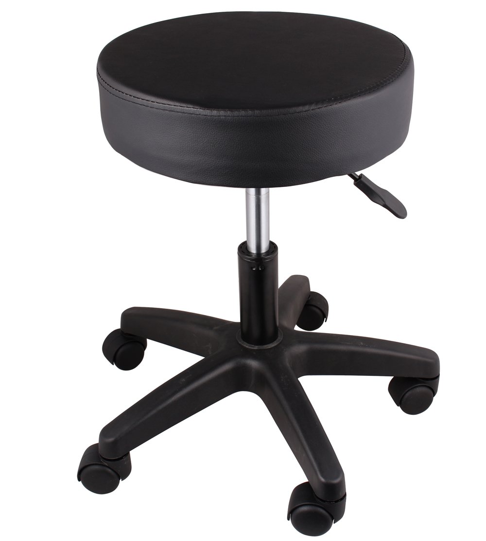TMS Adjustable Black Tattoo Salon Stool Hydraulic Rolling Chair Facial Massage Spa: Beauty
