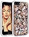HoneyAKE Case for iPhone 7 Plus Case iPhone 8 Plus Case Handmade Genuine Shells Glitter Bling Shock Absorbing Hybrid Protective Phone Case for iPhone 6 Plus 6s Plus 7 Plus 8 Plus, Rose Gold