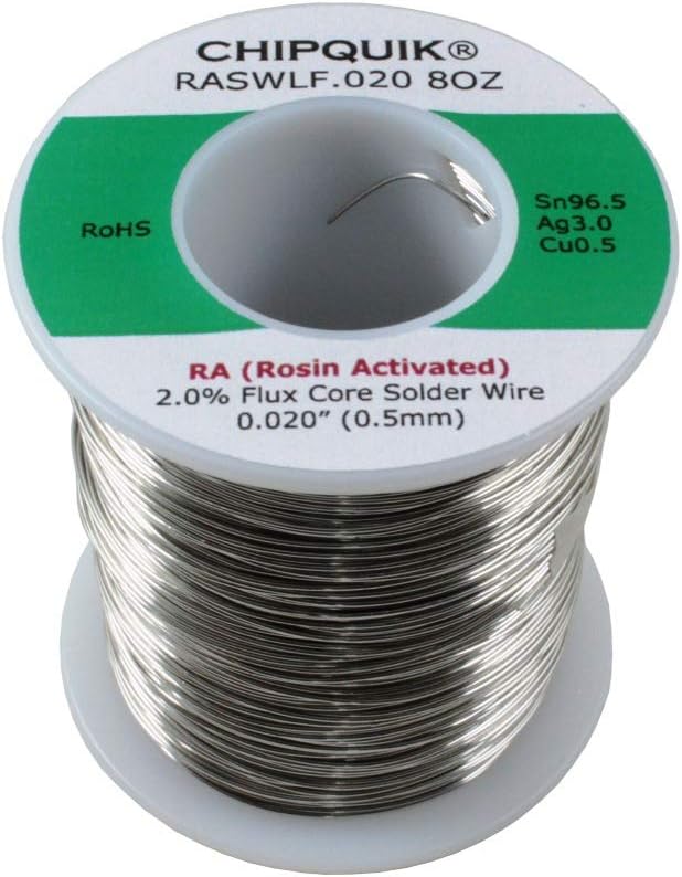 LF Solder Wire 96.5/3/0.5 Tin/Silver/Copper Rosin Activated .020 1/2lb