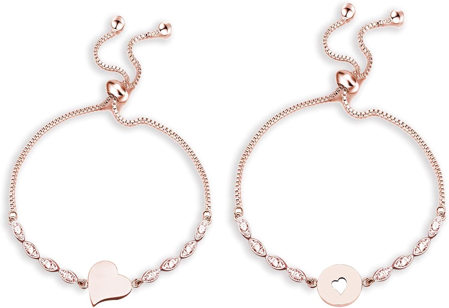 rose gold mother daughter bracelet