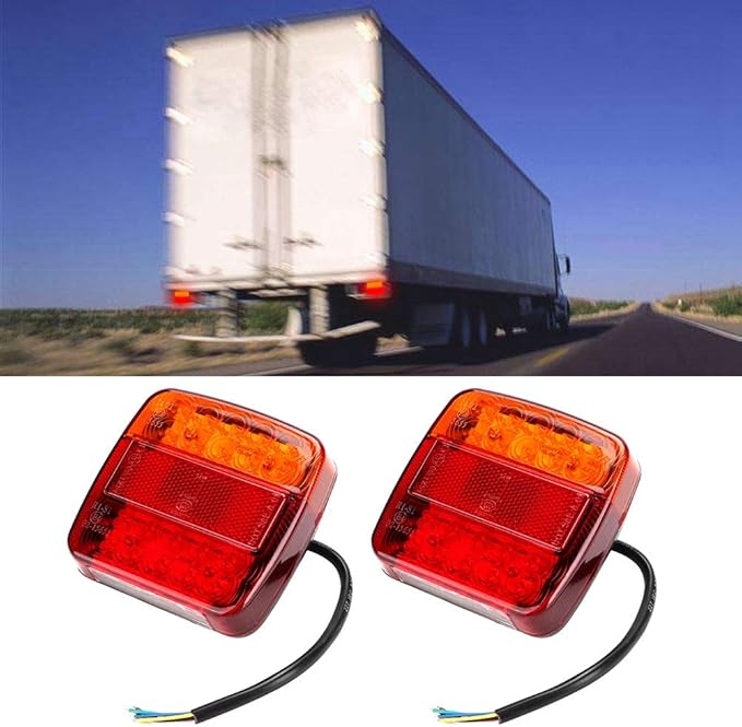 Luz trasera trasera del remolque del camión del barco, 2 piezas 12V 20 Luz trasera trasera del remolque del camión del barco, 2 piezas 12V 20