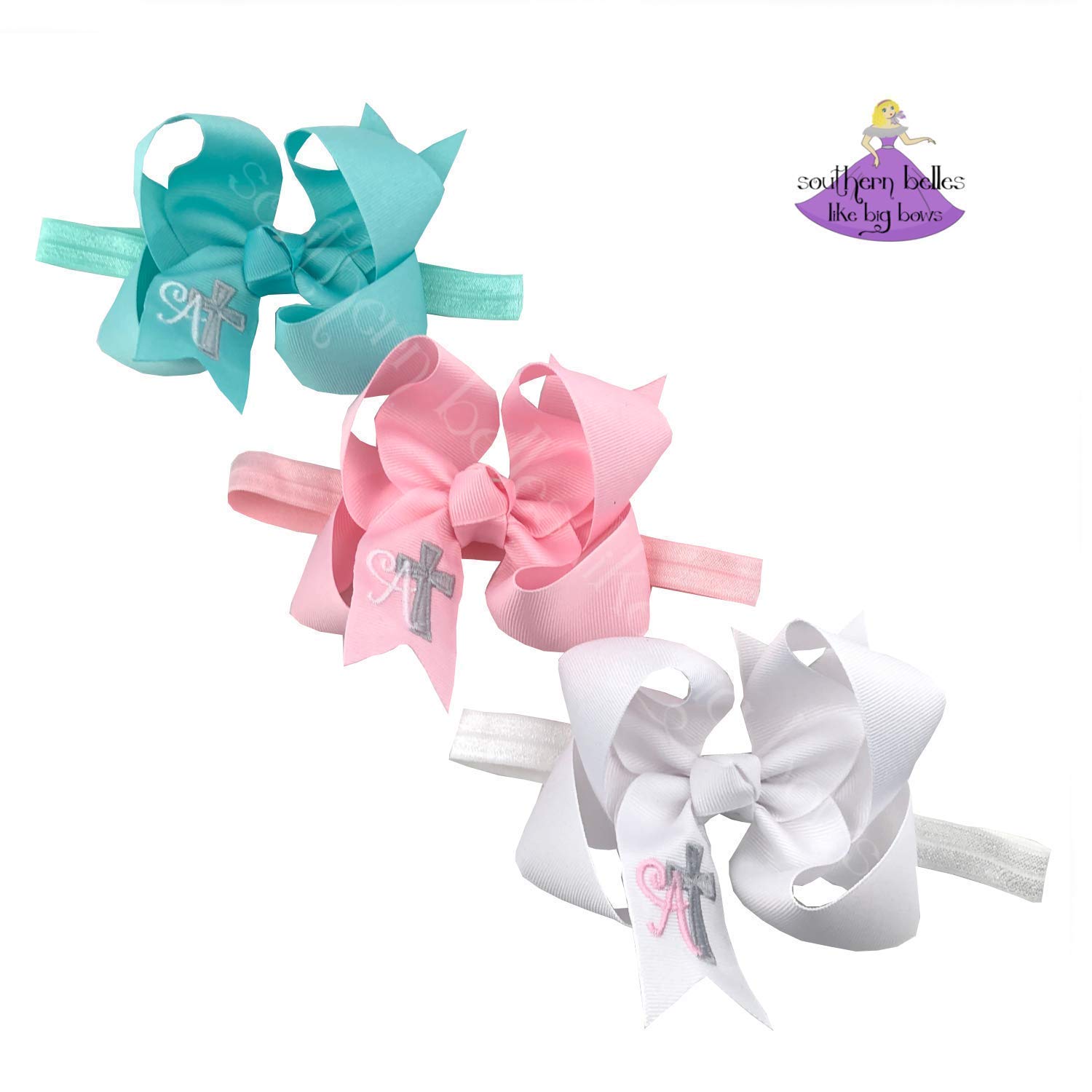 personalized baby bows