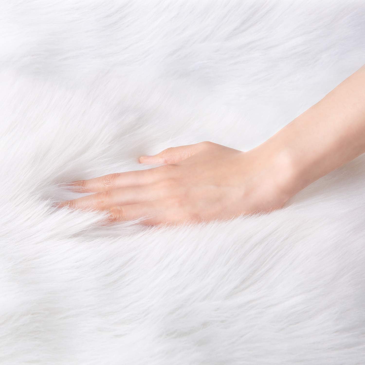 Ashler Soft Faux Sheepskin Fur Rug Chair Couch Cover White Area Rug Bedroom Floor Sofa Living Room 2 x 3 Feet: Furniture & Decor