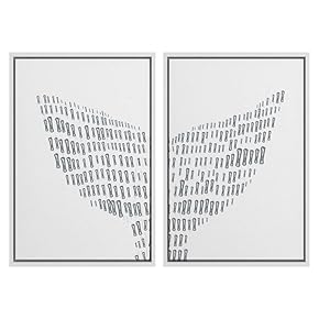 SIGNWIN 2 Piece Framed Canvas Wall Art Minimalism...