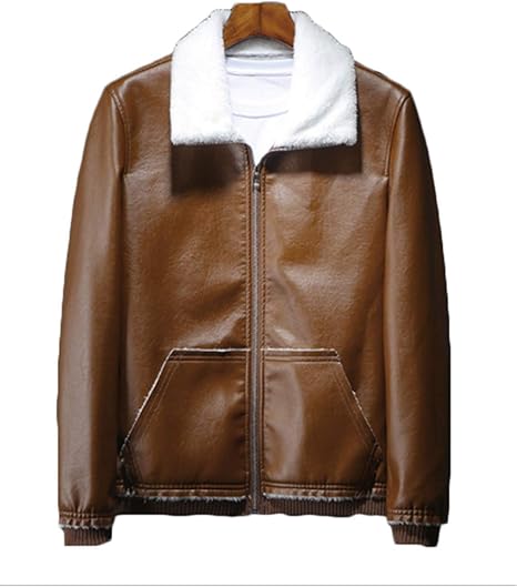 Amazon グードコ 裏ボア ジャケット メンズ Pu レザージャケット ムートンコート ゆったり 紳士 アウター もこもこ ショート丈 防寒 防風 ポケットあり カジュアル 無地 大人 シンプル ファッション コート ジャケット 通販