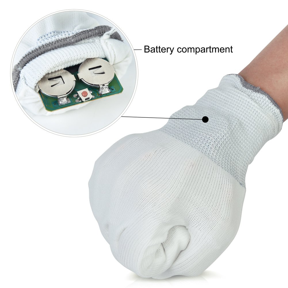 Vbiger LED Gloves Knit Gloves Party Light Show Gloves Finger Lights Toys Christmas Gift for Men Women