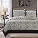 3 Piece Paisley Duvet Cover Set (Queen) - 1 Duvet Cover 2 Pillow Shams - Luxe Style Brushed Velvety Microfiber - Floral Pattern - Comfortable, Breathable, Soft & Extremely Durable - by Utopia Bedding