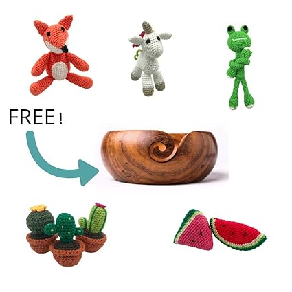 Amigurumi Knit Crochet 5 Pack Plus Free Yarn Bowl Amigurumi Knit Crochet 5 Pack Plus Free Yarn Bowl