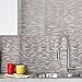Fasade Easy Installation Ripple Brushed Nickel Backsplash Panel for Kitchen and Bathrooms (18 sq ft Kit)