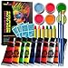 40 Piece Glow in The Dark Face & Body Paint Kit - UV Neon Fluorescent Paint - Non Toxic, Hypoallergenic, Lab Tested - Makes up 150+ Faces with 10 Tubes, 6 Pots, 6 Color Pencils, 3 Brushes,15 Stencils