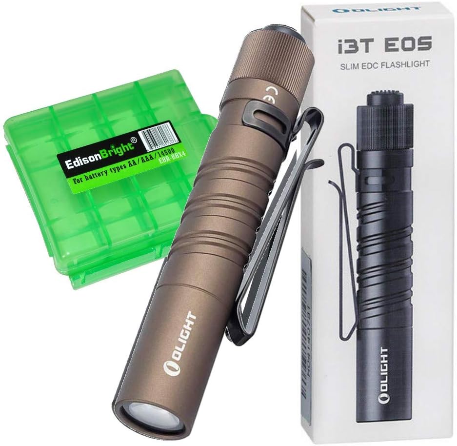Olight I3T EOS 180 Lumens EDC flashlight with EdisonBright AAA battery