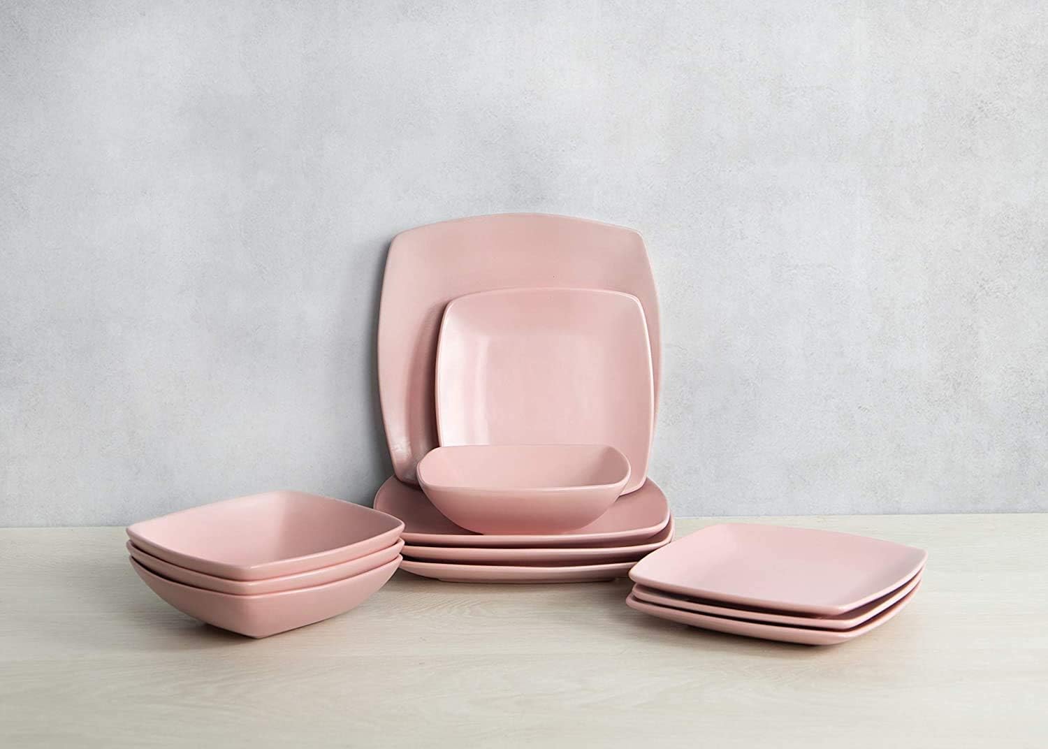 Creative Tops Square Dinner Set, Pink, 12 Piece Service for 4 - Image 4