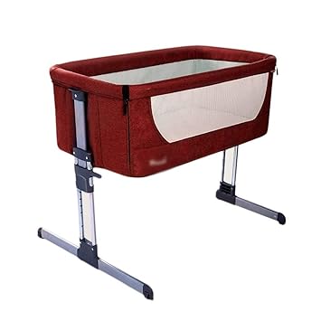 baby bed connected to bed