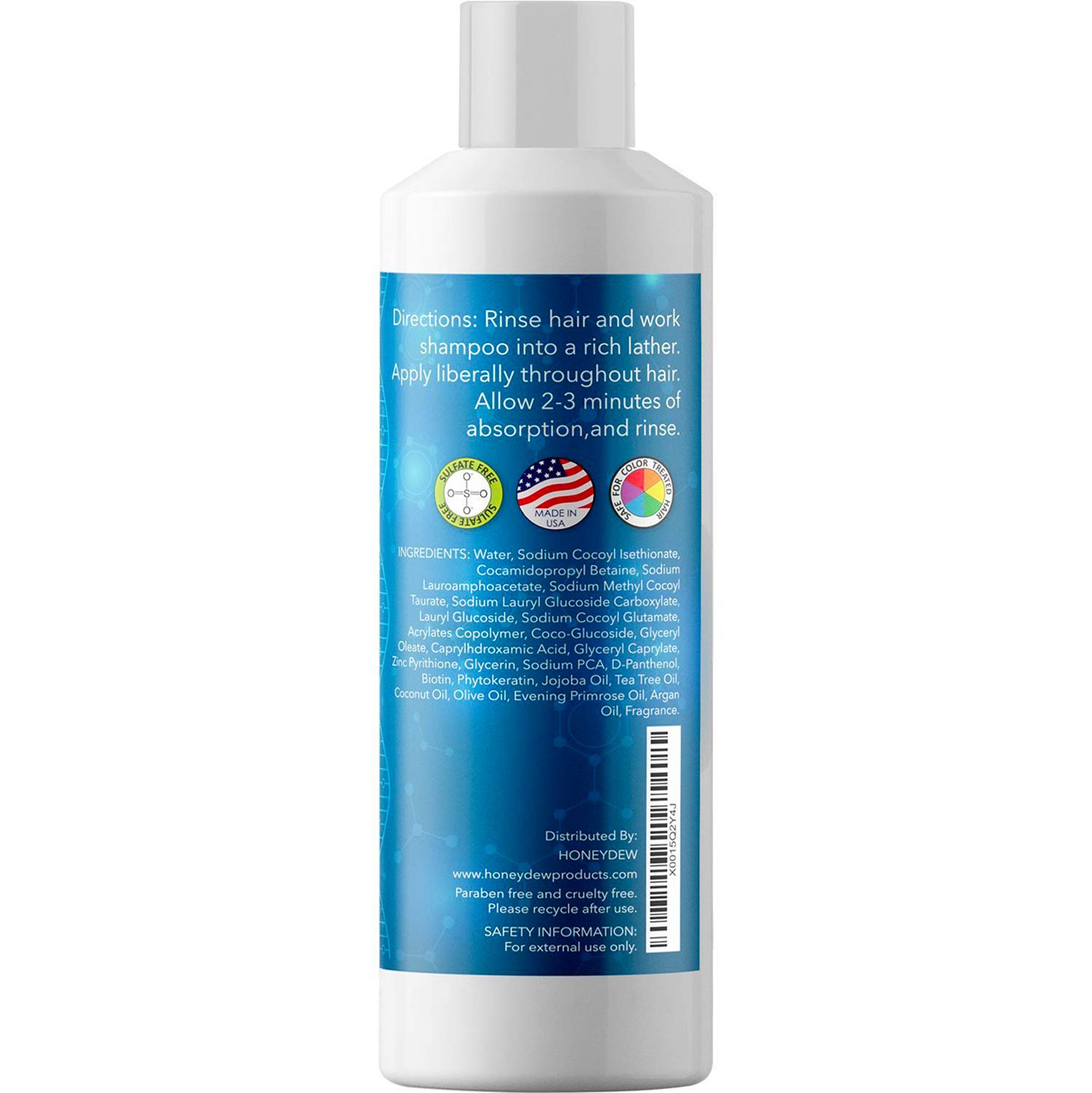 Biotin Shampoo for Hair Growth B-Complex Formula for Hair Loss Removes DHT for Thicker Fuller Hair Anti Dandruff Formula with Zinc Tea Tree Oil Extract Jojoba Oil Argan Oil For Women and Men 8 oz: Beauty