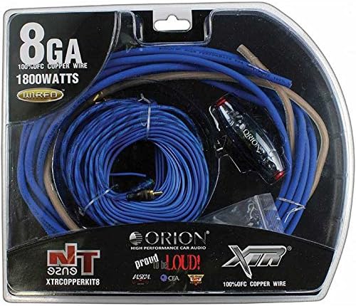 ORIONTrue OFC 8 Gauge Complete Amp Wiring Kit 100% Pure Copper Wire Install