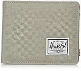 Herschel Supply Co. Men's Hank + Coin Rfid Wallet, Light Khaki Crosshatch/Tan Synethtic Leather RFID, One Size