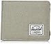 Herschel Supply Co. Men's Hank Wallet + Coin, Light Khaki Crosshatch/Tan Synethtic Leather RFID, One Size