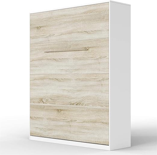 Smartbett Standard 160x200 Vertikal Weiss Eiche Sonoma Komfort Lattenrost Schrankbett Ausklappbares Wandbett Ideal Geeignet Als Wandklappbett Furs Gastezimmer Buro Wohnzimmer Schlafzimmer Amazon De Kuche Haushalt