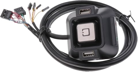 #N/A Caja De PC De Escritorio Interruptor Puertos USB Duales Botón De Reinicio De Energía con Puerto De Audio