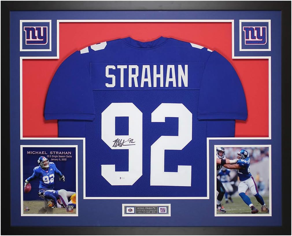 michael strahan autographed jersey