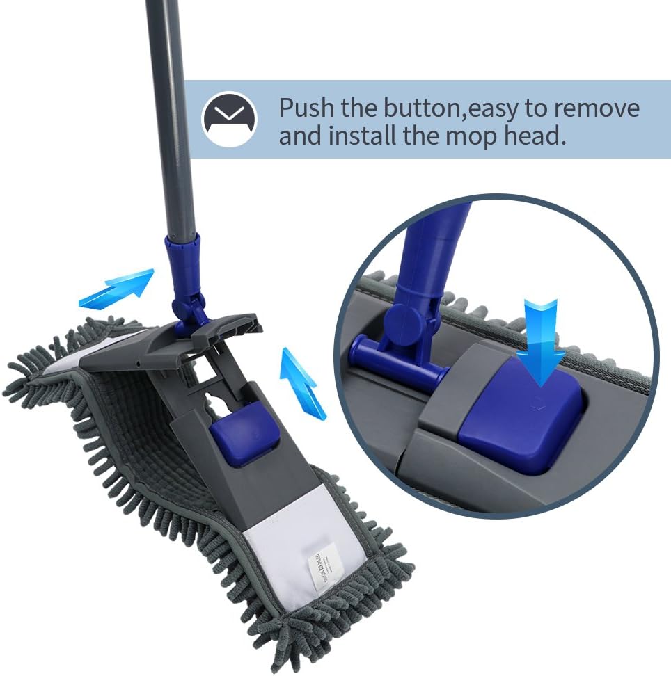 Masthome Flat Mop, Floor Mops with 4 Microfiber Reusable Pads - Image 4