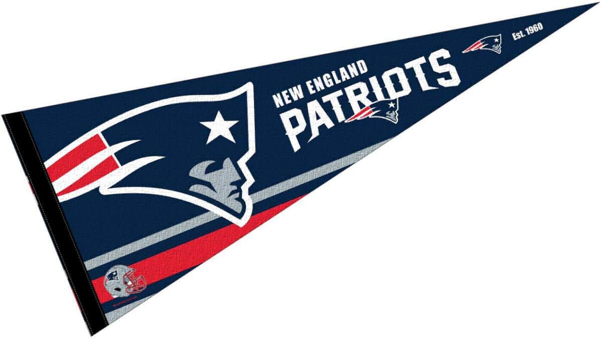 Amazon Com Wincraft New England Patriots Pennant Banner Flag Sports Outdoors