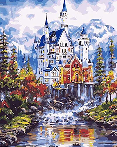 heyesupio Malen nach Zahlen für Erwachsene DIY Acrylmalerei Farbe nach Zahlen Kit für Kinder Rahmenlos 16 * 20 Zoll…