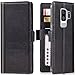 iPulse Journal for Galaxy S9+Plus Italian Full Grain Case Leather Handmade Flip Wallet Case for Samsung Gallaxy S9 Plus - Black